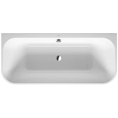 Duravit Happy D.2 Plus Back-To-Wall Bathtub White/Graphite Super Matt 700451800000090